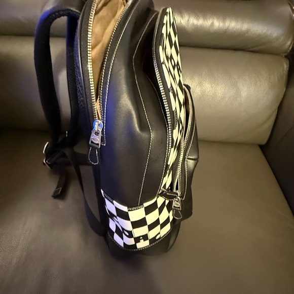 Coach Black and White Checkered Men's Backpack - Picture 8 of 15